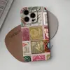 Capa de celular com quebra-cabeça de coelho em relevo retrô, design artístico, adequada para Apple 18pm, uma capa protetora popular para iPhone para mercados internacionais