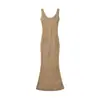 Ins Transfronterizo Europeo y Americano 2026 Nueva Moda Elegante Ropa de Mujer al por Mayor Estilo Francés Favorecedor de la Figura Vestido de Tirantes Acanalado Calado