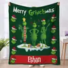 Manta de Franela del Grinch Manta para Oficina en Casa Manta para Siesta Sala de Estar Sofá Manta de Franela Otoño e Invierno