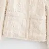 Bestseller transfronterizo de AliExpress: Colección de primavera 2026, chaqueta de tweed a la moda y versátil con cuello alto y flecos 7522249