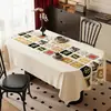 Toalha de Mesa de Luxo Leve de Alta Qualidade Impermeável e à Prova de Óleo Estilo Retro Americano Dopamina Tapete para Mesa de Jantar Estilo Ins Toalha de Mesa para Mesa de Centro