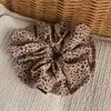 Goma de Pelo Ancha Estilo Coreano con Estampado de Leopardo para Niñas, Cuerda para el Cabello de Cola de Caballo Baja de Gama Alta, Diadema Versátil al por Mayor
