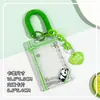 Conjunto de porta-crachá de estudante com cartão deslizante, cartão transparente de campus, bolsa para cartão de refeição, conjunto de identificação com foto love bean, capa protetora, atacado para homens e mulheres