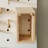 Accesorios para Tablero Perforado de Madera Maciza Estante Universal de Agujero Redondo Gancho de Madera Caja de Almacenamiento para Fósforos Palo de Madera Estante
