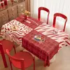 Mantel de Año Nuevo Impermeable y a Prueba de Aceite Mantel sin Lavado 2026 Lujo Ligero Atmósfera de Alta Gama Mantel para Mesa de Café de Año Nuevo