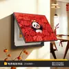 Cubierta Decorativa Pintada para Caja de Medidor Eléctrico de Panda, Modelo Año Nuevo del Caballo, Cubierta Decorativa para Caja de Distribución, Arte de Pared Festivo y Propicio para Restaurante