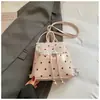 Mochila de Encaje con Lunares Linda Nueva Primavera para Mujer Mochila Bolso de Mano Moda Tendencia Lazo Simple