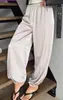 2026 Europeu e Americano transfronteiriço Amazon novo produto feminino cetim solto calça lanterna Aladdin cintura alta jogger calça casual