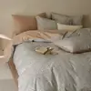Conjunto de Cama Quatro Peças Escovado Espesso de Luxo Leve Algodão Puro Lençóis Quentes e Capas de Colcha Nova Coleção Outono e Inverno 2025 Roupa de Cama 4