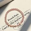 Pulsera de Cristal de Fresa Natural Guofeng con Costuras de Polvo Naranja Perla de Agua Dulce para Mujer Personalidad y Temperamento Verano Simple Nicho