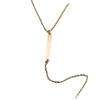 C012 Joyería europea y americana personalizada barra de metal simple geométrica borla triángulo collar corto para mujer cadena clavícula