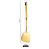 Acero Inoxidable 304 Cuchara para Cocinar Pala Cucharón para Sopa Pala para Ollas Cuchara para Arroz Espumadera Colador Tamiz para Polvo Juego de Utensilios de Cocina Chapados en Oro Regalo Empresarial