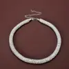 C221 Moda Europeia e Americana Popular Transfronteiriça Versátil Luxo Colar Totalmente Cravejado de Diamantes Luxo Acessível Corrente Sexy para Clavícula Colar para Mulheres
