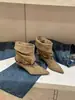 Botas de Moda para Mujer Otoño Tacones Altos Apilados Cómodas Versátiles Estilo Coreano Nuevas Hebilla de Cuero Tacón de Aguja Moda Nicho 2026