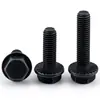 Parafusos Sextavados com Flange Classe 10.9 Pretos Gb5787 Parafusos com Flange e Dentes M6M10-M16