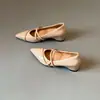 Zapatos planos de punta fina estilo francés SIXWOO para mujer, con tacón oculto, diseño envolvente, apertura poco profunda, modernos y versátiles, nuevo color nude