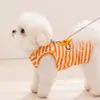 Novo Colete Respirável Fino com Listras de Frutas para Cães, Roupa para Pets de Primavera e Verão para Bichon Frisé e Gatos de Porte Pequeno a Médio