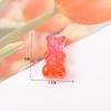 Japonés y Coreano Nuevo Brillo de Dos Colores Caricatura Oso Dulce DIY Accesorios de Resina Material de Relleno Transparente para Funda de Teléfono Móvil