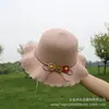 Sombrero de Sol Lindo para Niños Primavera y Otoño Estilo Coreano Estilo Fresco Sombrero de Paja Tejido Sombrero de Sol de Princesa Sombrero de Sol para Playa Ala Ancha Sombrero Fresco de Pescador