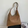 Bolso Tote de Piel Suave de Alta Gama Estilo Coreano para Mujer Verano 2025 Gran Capacidad Retro Simple Bolso de Hombro para el Trabajo