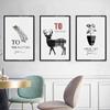 Pintura Decorativa de Animales Artísticos Estilo Europeo Simple Triptíco para Sala de Estar Porcelana de Cristal Pintura Colgante de Gama Alta para Hotel Apartamento Dormitorio Venta al por Mayor