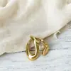 Anillo geométrico calado para mujer, estilo simple y cool, elegante y único, anillo abierto versátil, anillo para dedo índice de celebridad de internet estilo ins