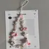Cadena para teléfono móvil de gato KT rosa para chica diy, cordón, colgante de cadena para cámara ccd con cuentas, cadena estilo ins, belleza