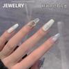 Explosiones de influencers corona navideña joyería para uñas perla circón diamante tridimensional anillo de lujo ligero decoración de uñas al por mayor