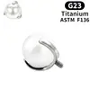 Aretes de Aleación de Titanio G23 con Cabeza de Perla de Tres Puntas F-136, Aretes para Cartílago del Oído, Aretes para Labio, Aretes para Lengua, Accesorios de Repuesto para Piercings Corporales