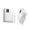 Molde Privado PD 22.5W Cable Integrado Carga Rápida Power Bank 20000mAh Pantalla Digital Portátil Batería Externa para Móvil Regalo para Teléfono Móvil