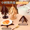 Tapete Isolante, Tapete Anti-Queimadura para Árvore, Tapete Isolante para Mesa de Jantar, Tapete de Mesa para Pratos e Tigelas de Jantar de Alta Qualidade, Tapete de Madeira Maciça Resistente a Altas Temperaturas para Utensílios de Mesa