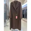 Abrigo de Lana Otoño/Invierno 2026, Lana de Doble Cara, Cálido de Doble Cara, Chaqueta Nueva de Lana con Cuello de Traje para Mujer, Lana Media