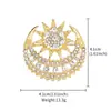 Nuevos Adornos de Cofre de Metal de Alta Gama de Estrella y Luna para Mujer, Broches Versátiles Retro Europeos, Pines y Accesorios Florales