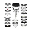 Amazon Ins Set de Collar de Encaje Creativo Cadena Clavícula Joyería Simple Gótica Europea y Americana