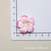 Acessórios de resina DIY flor de cinco pétalas bicolor flor de ovo caixa de armazenamento de ovos sapatos com furo pingente de chaveiro decorativo material