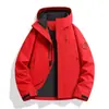 Nueva chaqueta tres en uno para exteriores de Luo Tu, cortavientos e impermeable, unisex, chaqueta cálida para montañismo