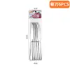 Conjunto de Talheres de Aço Inoxidável Amazon 6 Peças Bolsa de PVC Faca e Garfo Colher Transfronteiriços Faca e Garfo Colher para Bife Ocidentais Conjunto de Supermercado