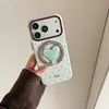 Estojo de telefone Apple 17 de alta qualidade com bolinhas de cor contrastante, suporte magnético para iPhone 18 Pro, 16/15, macio, retrô