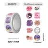 500 Folhas/Rolo Série Dia da Mulher Desenho Animado Rolo de Adesivos DIY Celular Impermeável PVC Decoração Adesivos de Feriado Transfronteiriços