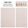 Pegatinas para Uñas de Estrella de Cuatro Puntas y Estrella de Ocho Puntas, Versátiles Diseños Planos de Estrellas Doradas, Plateadas, Negras y Blancas, Pegatinas para Uñas DIY, Estilo Dh