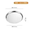 Plato Redondo de Acero Inoxidable 304 Estilo Coreano Plato Escurridor para Tempura Bocadillos Plato para Fruta Estilo Occidental Plato Multifuncional para Barbacoa con Escurridor Plato para Cena