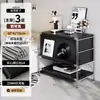 Armário Pequeno de Chão Estilo Francês Retrô com Eixo Leve Armário de Armazenamento para Sala de Estar Mesa de Jantar Lateral Multicamadas Integrado Armazenamento de Parede