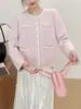 Nuevo Cárdigan de Punto Suave y Holgado de Piel Sintética de Visón Otoño/Invierno 2026 Abrigo Suéter Elegante Estilo Francés para Mujer