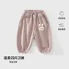 Calça Esportiva Casual para Meninas Outono e Inverno 2026 Nova Estilosa Calça para Uso Externo para Bebês Calça de Moletom da Moda para Crianças