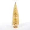 Decoración Navideña para el Hogar Mini Árbol de Navidad Torre de Nieve de Seda Sisal Pino Azul Verde Blanco Árbol de Navidad Pequeño Adornos de Escritorio