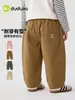 Los pantalones para niños de Dudu están hechos de algodón puro, adecuados para otoño.. Los pantalones largos de niño son holgados, y los pantalones casuales de niña son diseños nuevos y elegantes para niños pequeños.