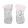 Meias de yoga profissionais, cano curto, design de cinco dedos, antiderrapantes, adequadas para Pilates e fitness, respiráveis e antibacterianas, estilo fino de verão