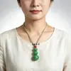 Vários Tipos de Pingentes de Feijão das Quatro Estações com Contas Redondas, Pingentes de Jade Verde Hetian, Jade com Fio de Ouro, Jade Verde Seco, Ágata, Jaspe, Calcedônia, Pingentes de Jade Vermelho do Sul