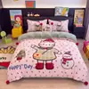 2026 Nuevo Estilo de Pompón Engrosado Estampado Formato Grande Dibujos Animados Alto Gramaje Leche Polar Conjunto de Tres Piezas Conjunto de Cuatro Piezas Sábana Cama Cama