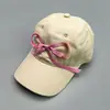 Comercio Exterior Estilo K Gorra de Béisbol Ajustable con Lazo Estéreo 3D para Mujer Gorra con Visera de Cinta Gorra de Algodón